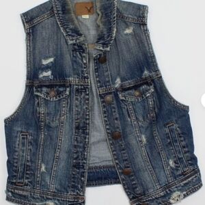 American Eagle outfiters denim vest size Medium